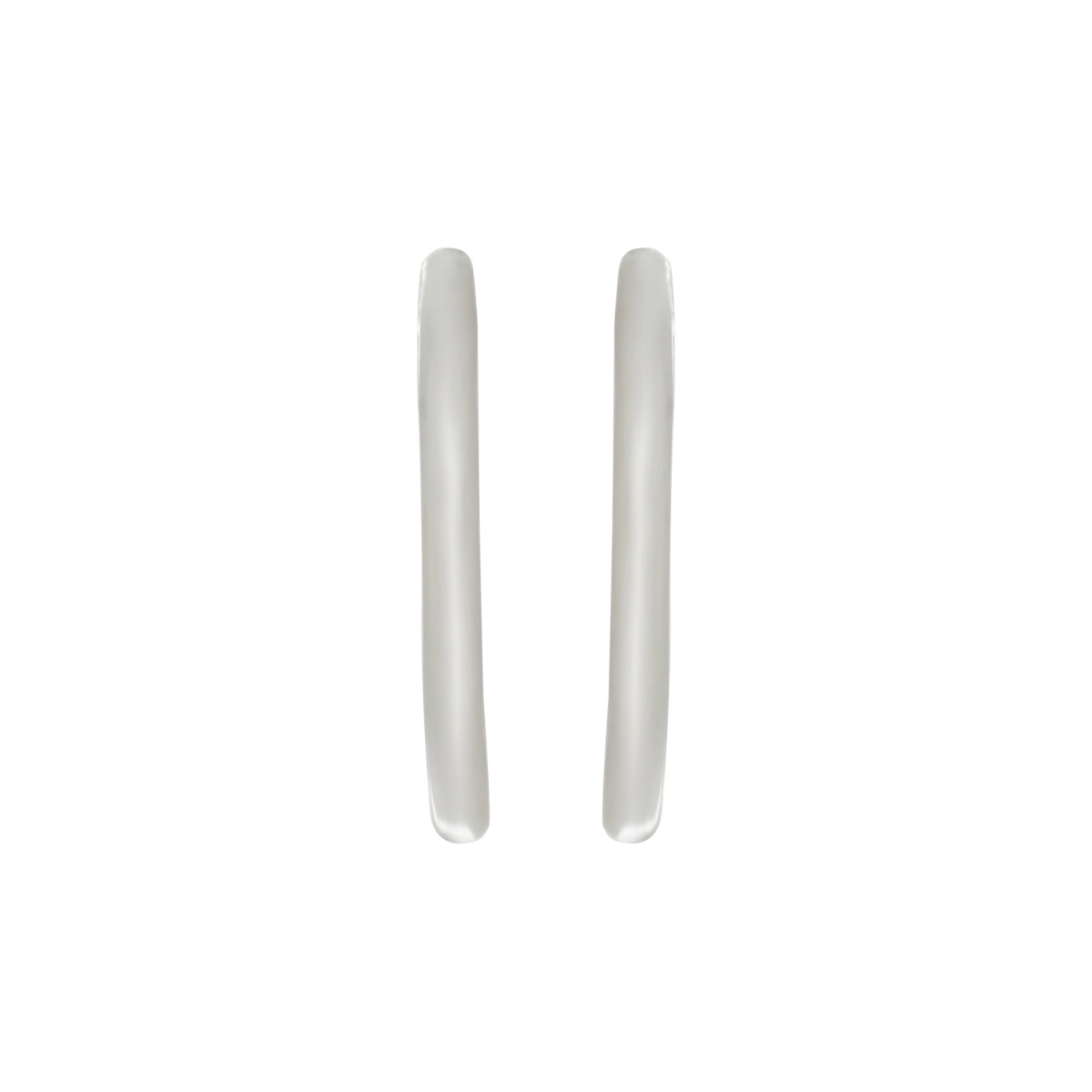 Candongas en oro blanco de 18 Kilates, Aguja, 1 mm. de ancho